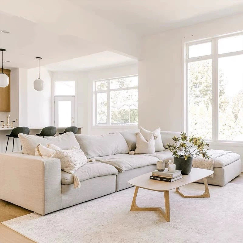 Cloudy Sectional 4-Pieces Sofa White