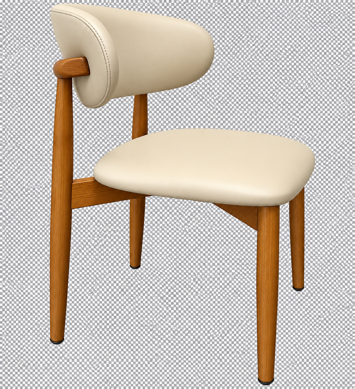 Luna Dining Chair  Leather (Beige)