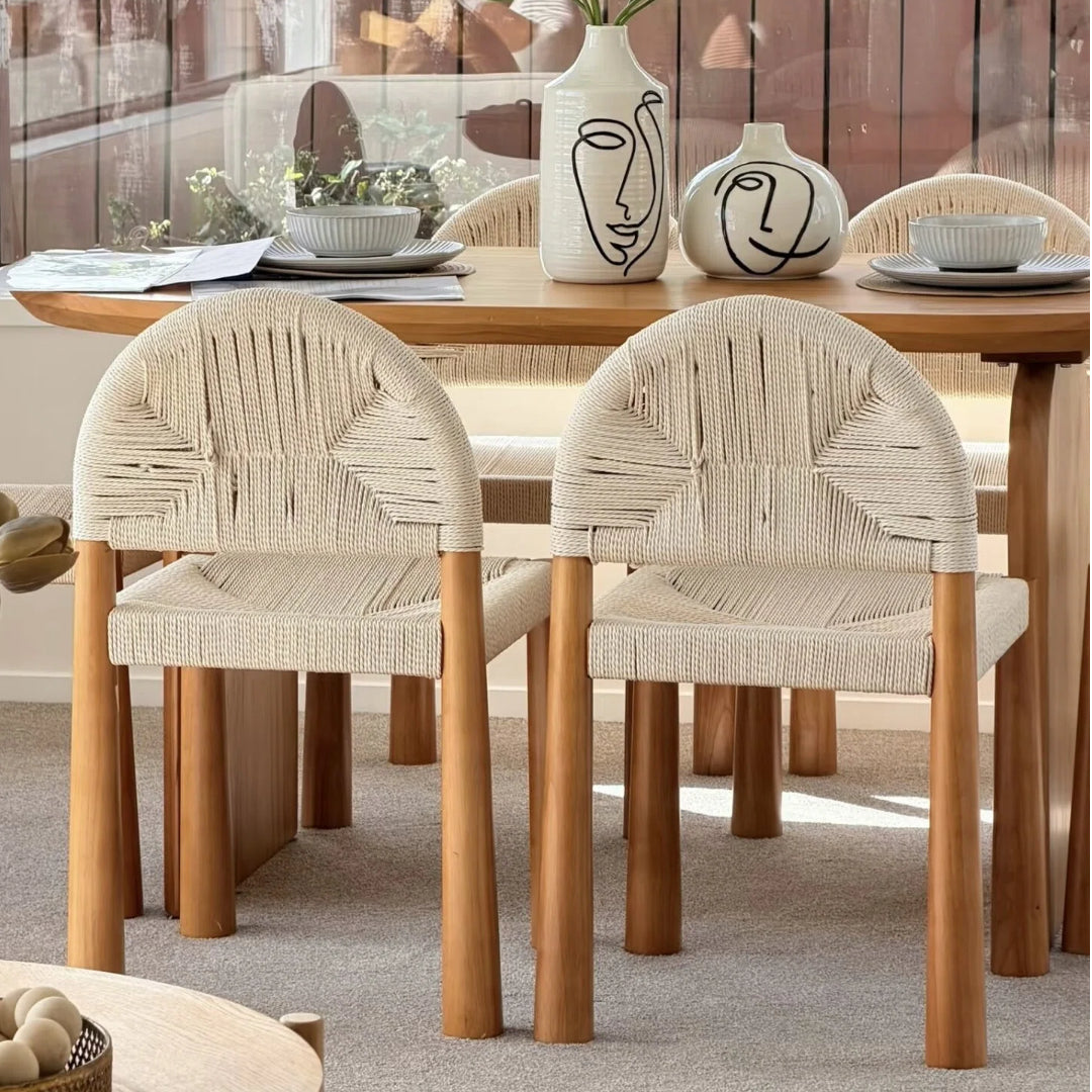 Senteng Hand-Woven Rattan Dining Chair