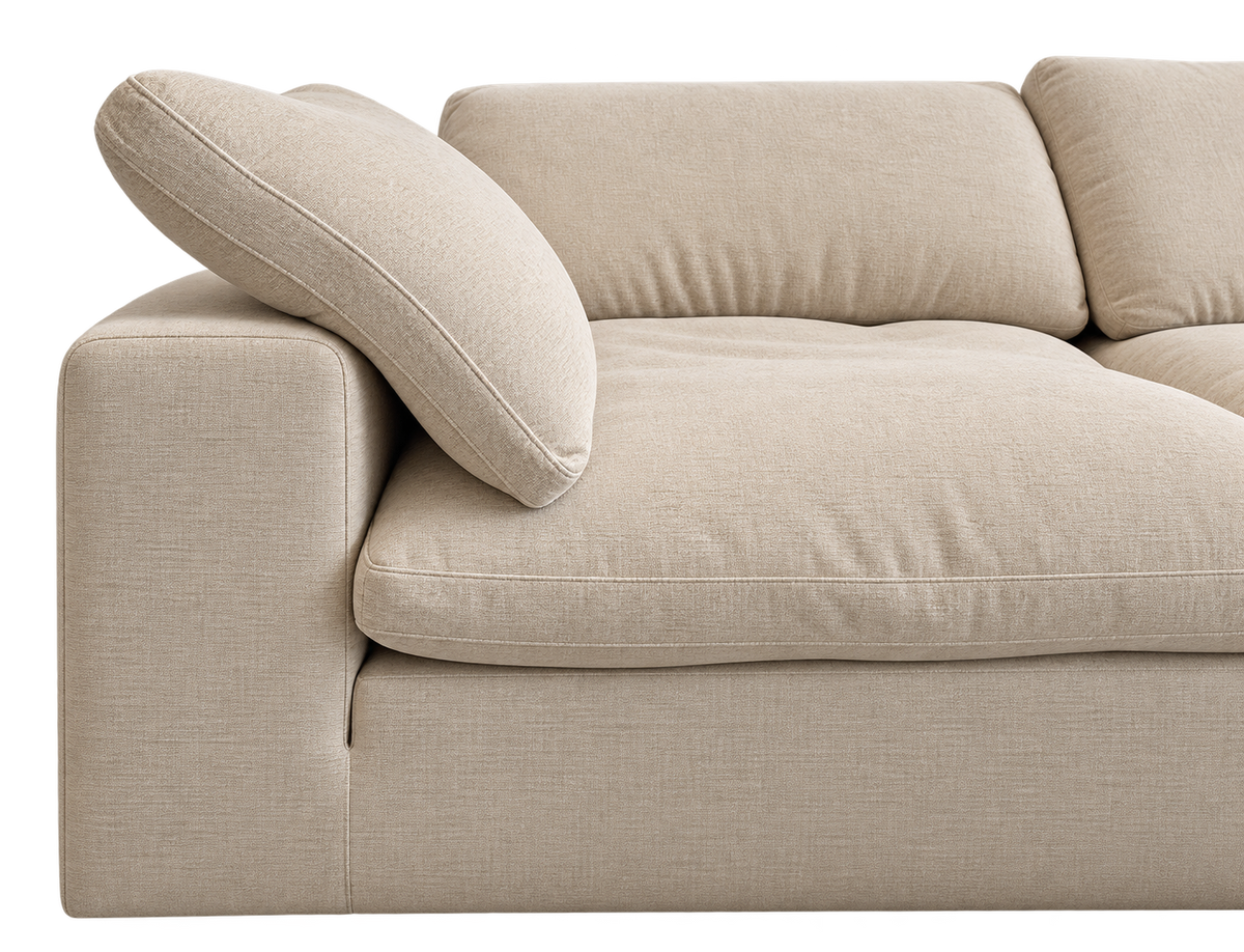 Cloudy Sectional 4-Pieces Sofa White