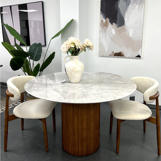 Capri Marble Round Dining Table