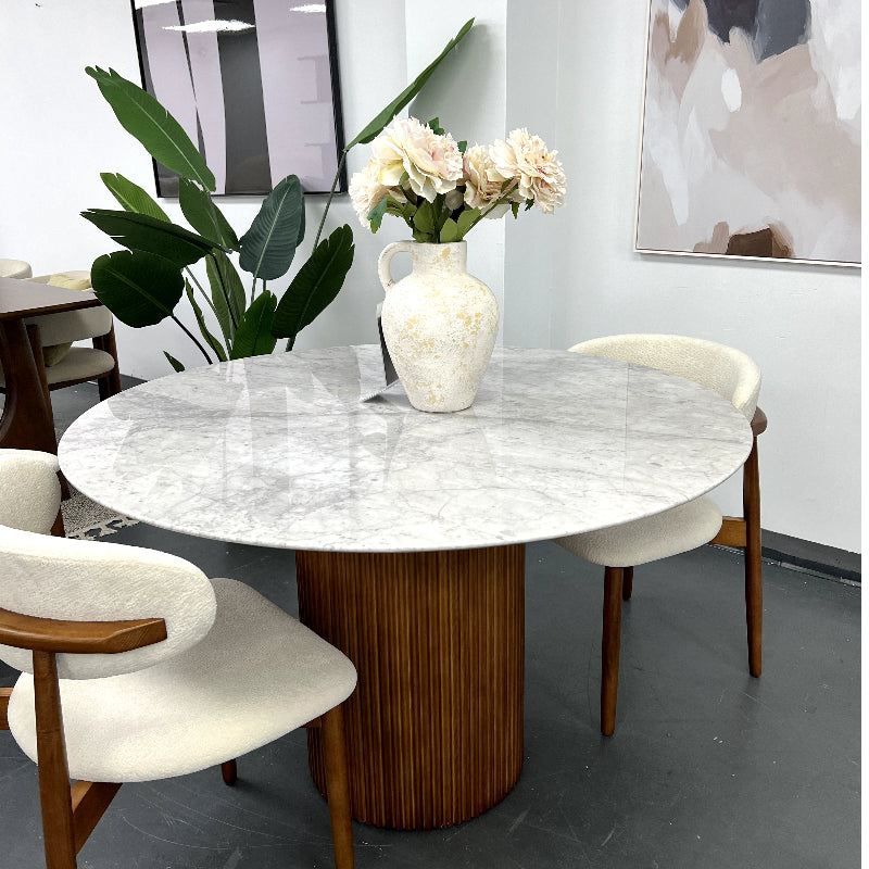 Capri Marble Round Dining Table