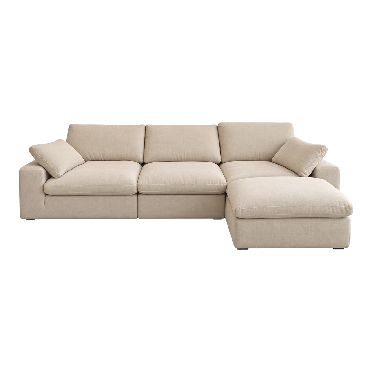 Cloudy Sectional 4-Pieces Sofa White