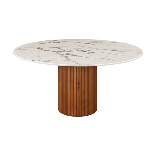 Capri Marble Round Dining Table
